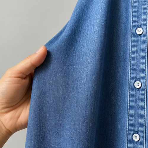 Denvera | Denim-Look Maxi Dress