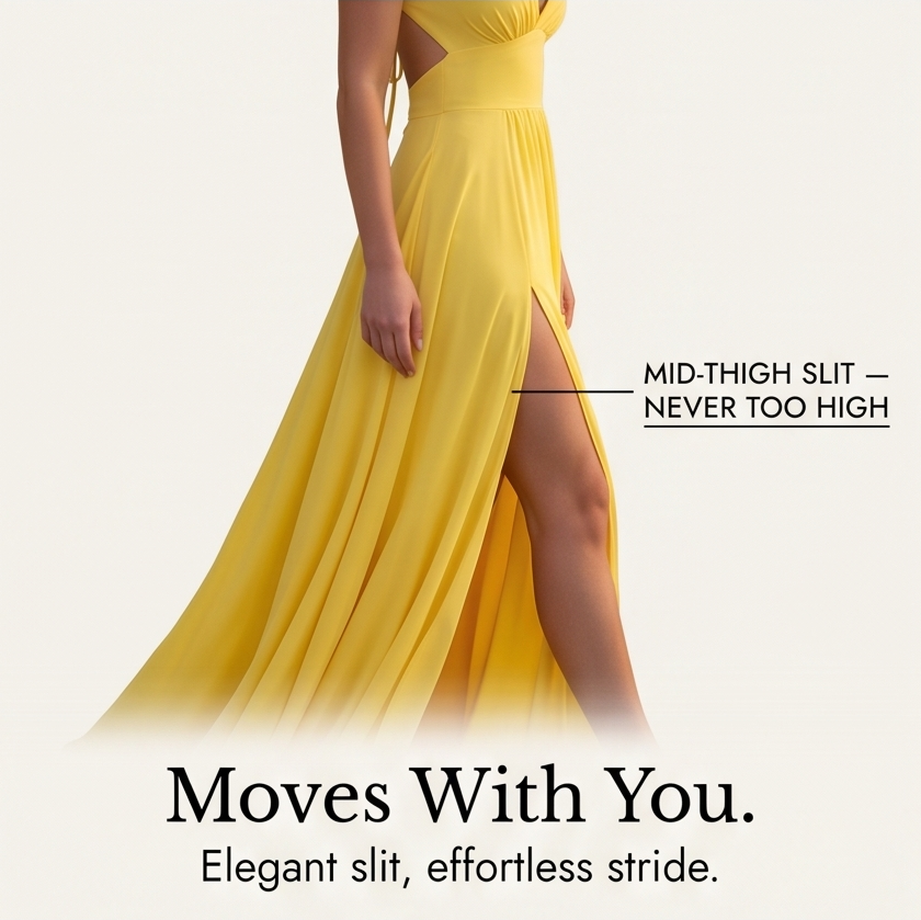 Florenza | V-Neck Slit Maxi Dress