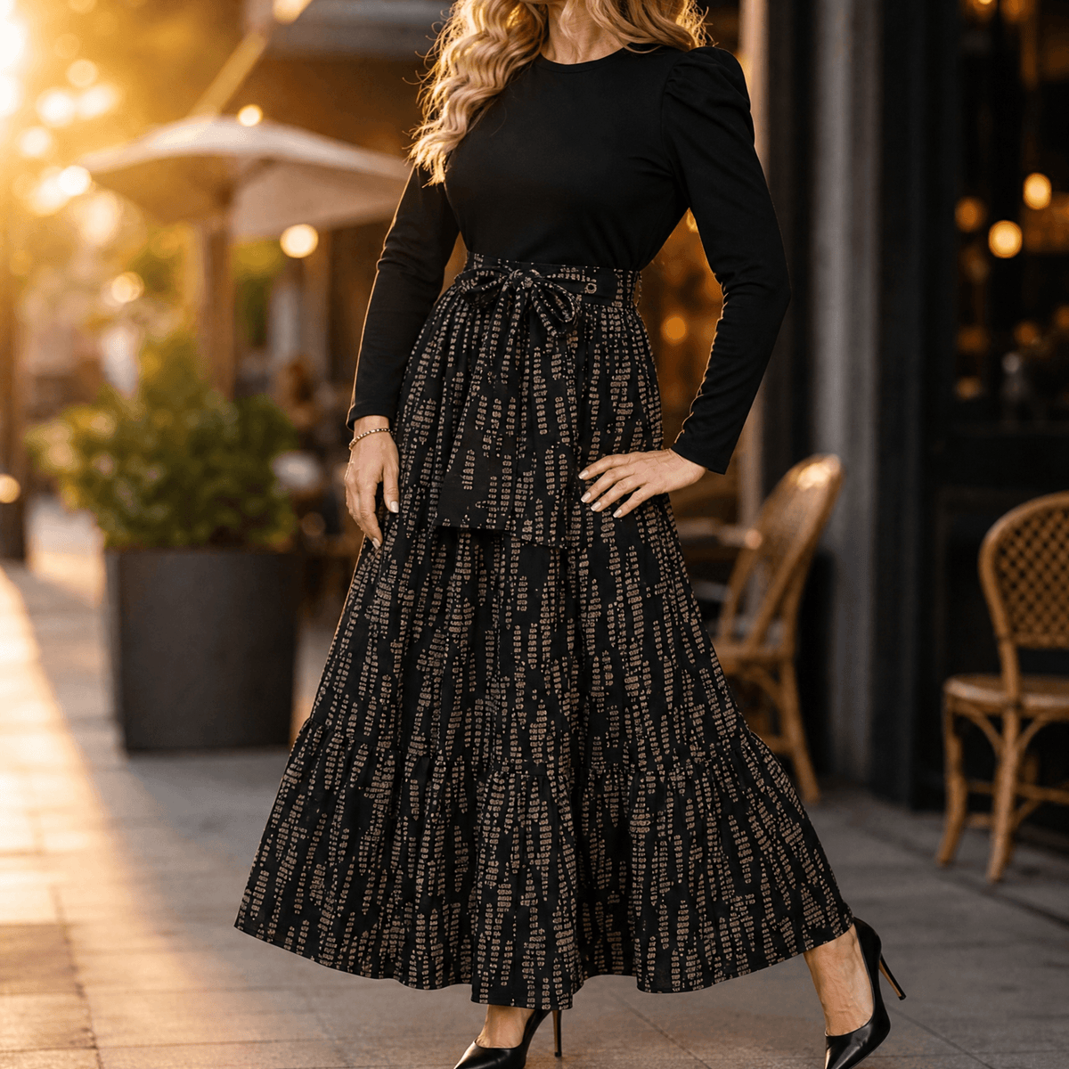 Florenza | Tie-Waist Floral Maxi Dress