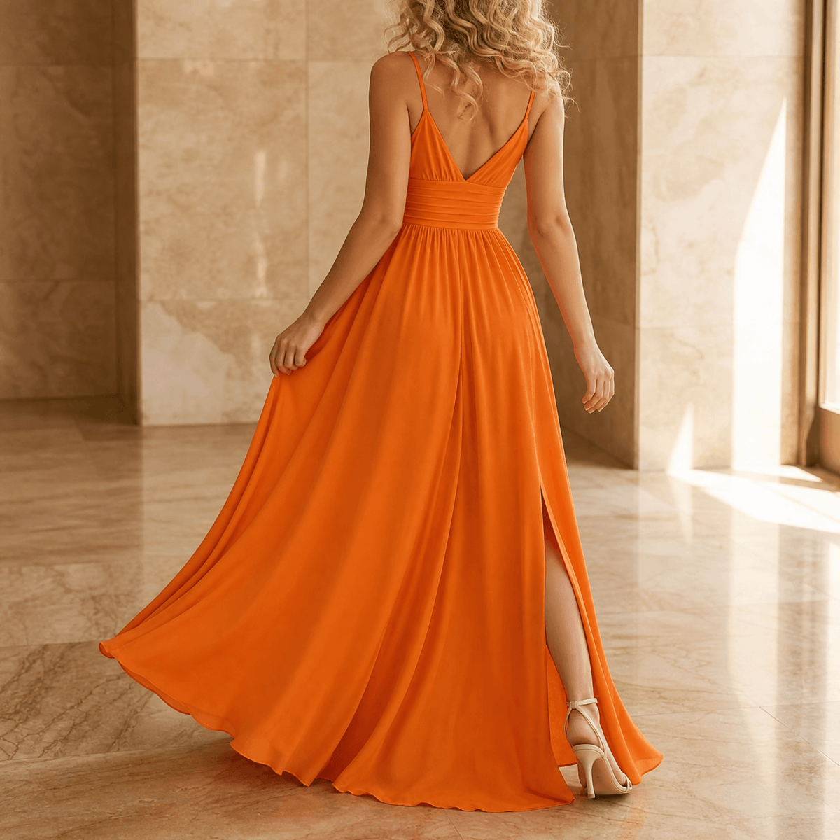 Florenza | V-Neck Slit Maxi Dress