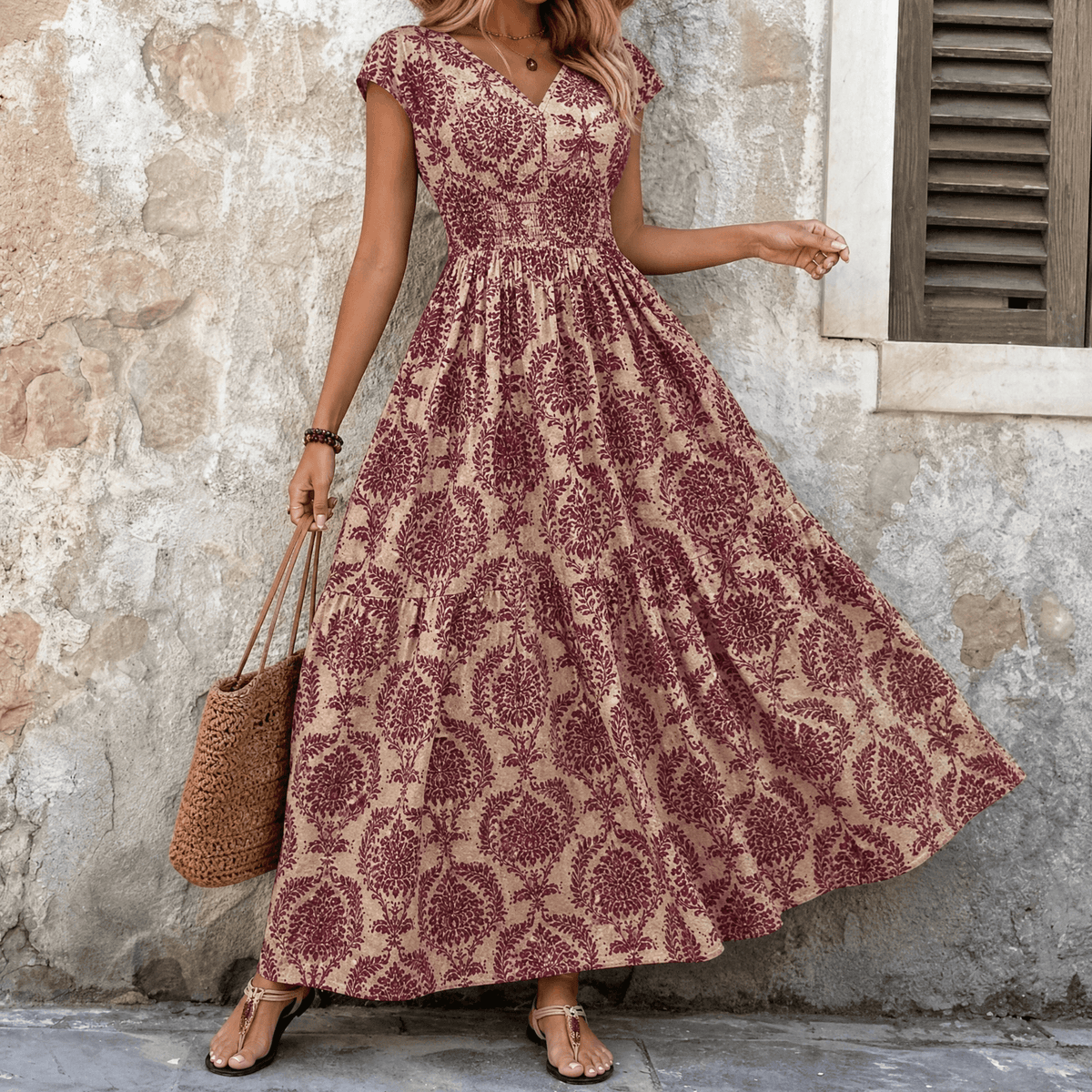 Florenza | Smocked Floral Maxi Dress