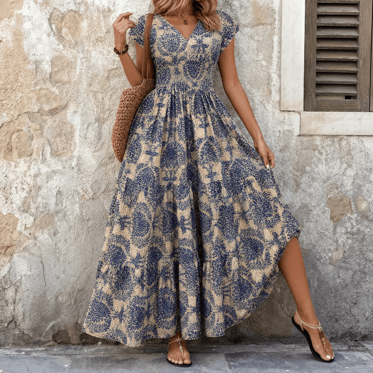 Florenza | Smocked Floral Maxi Dress