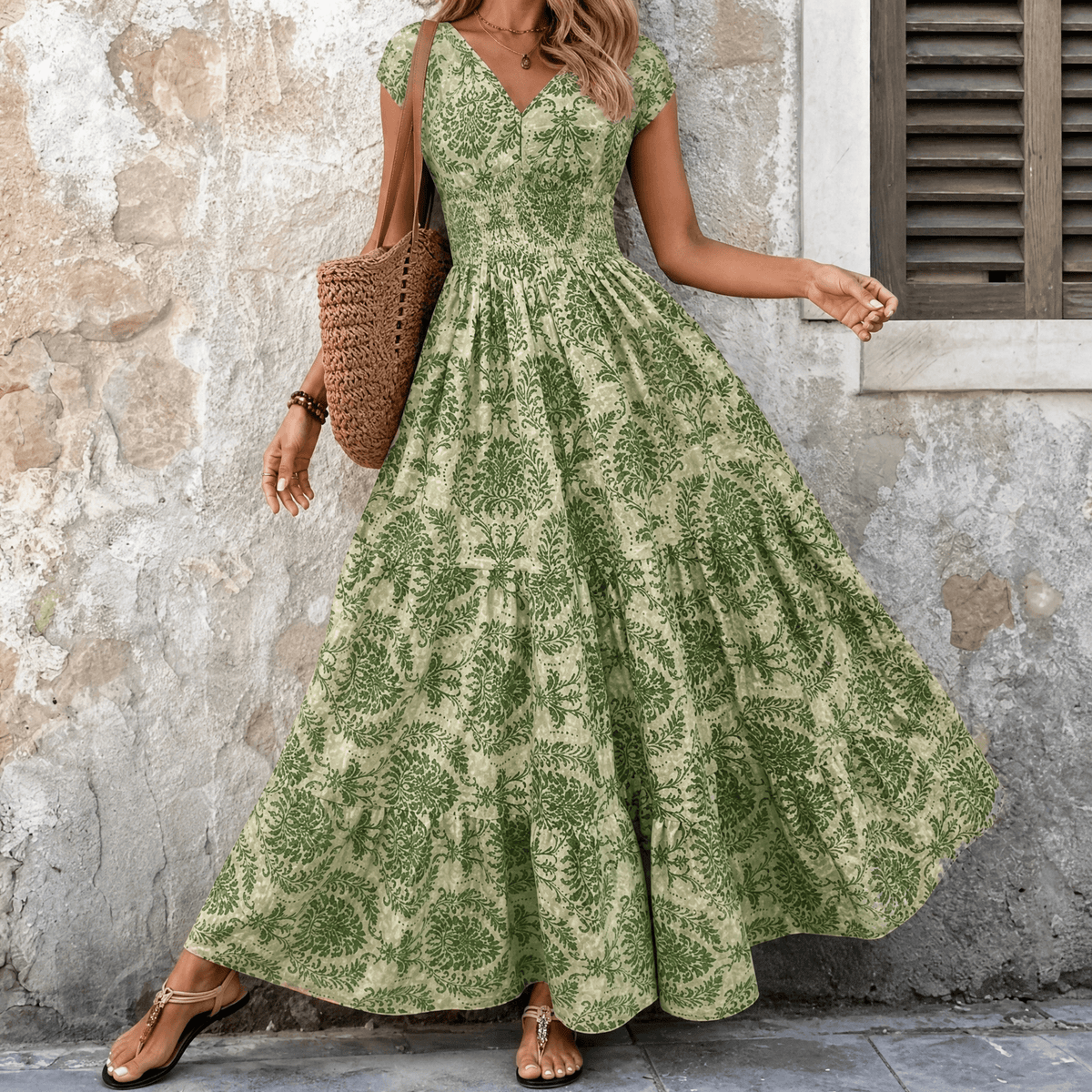 Florenza | Smocked Floral Maxi Dress