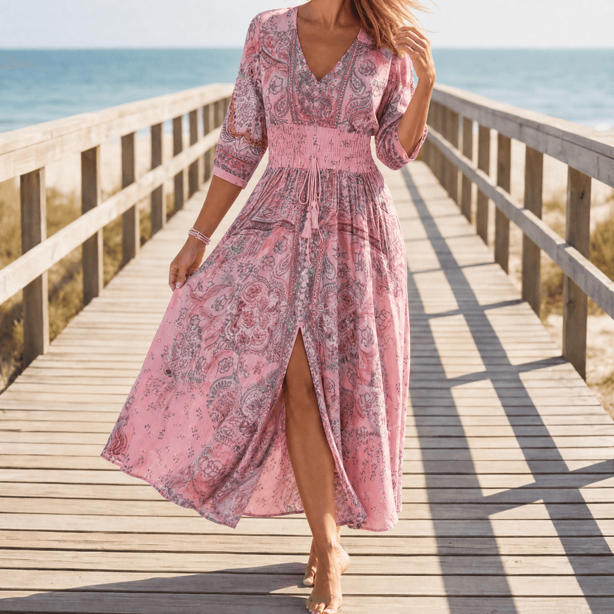 Floressa | Floral V-Neck Maxi Dress