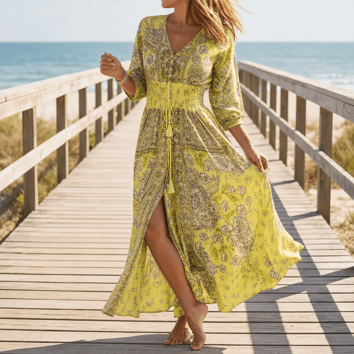 Floressa | Floral V-Neck Maxi Dress