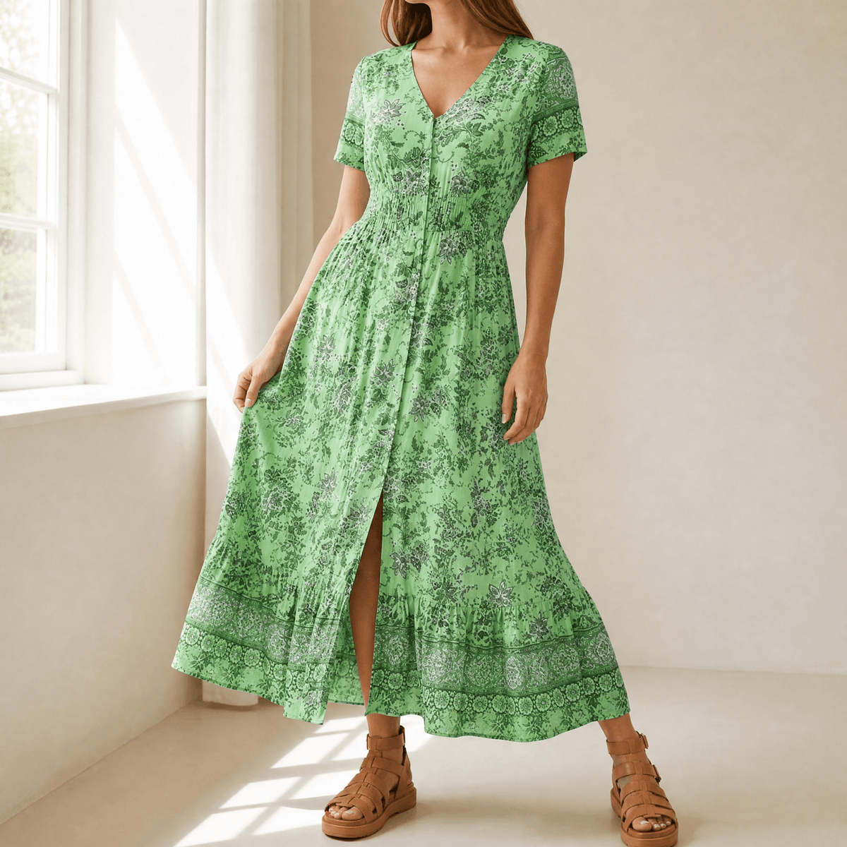Floressa | Floral Smocked Maxi Dress