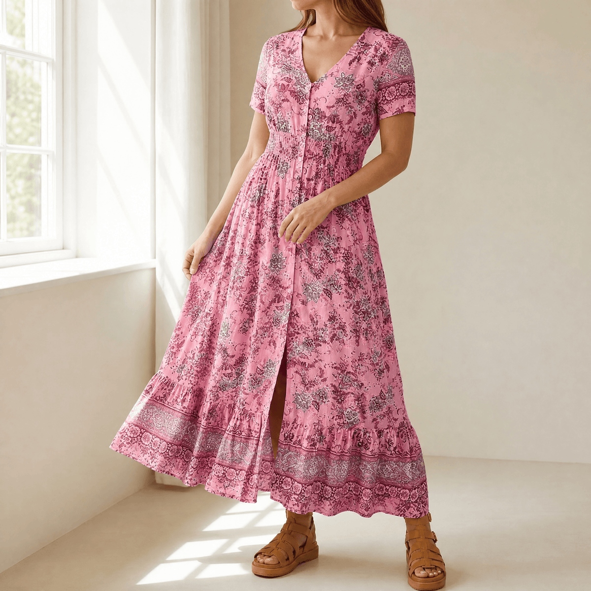 Floressa | Floral Smocked Maxi Dress