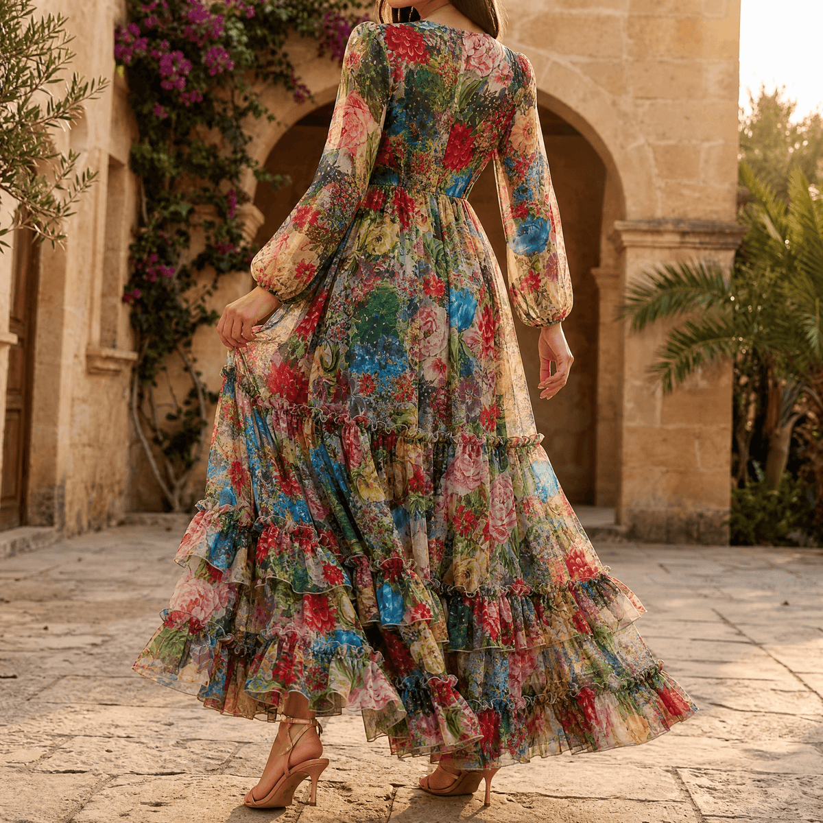 Floressa | Tiered Floral Maxi Dress
