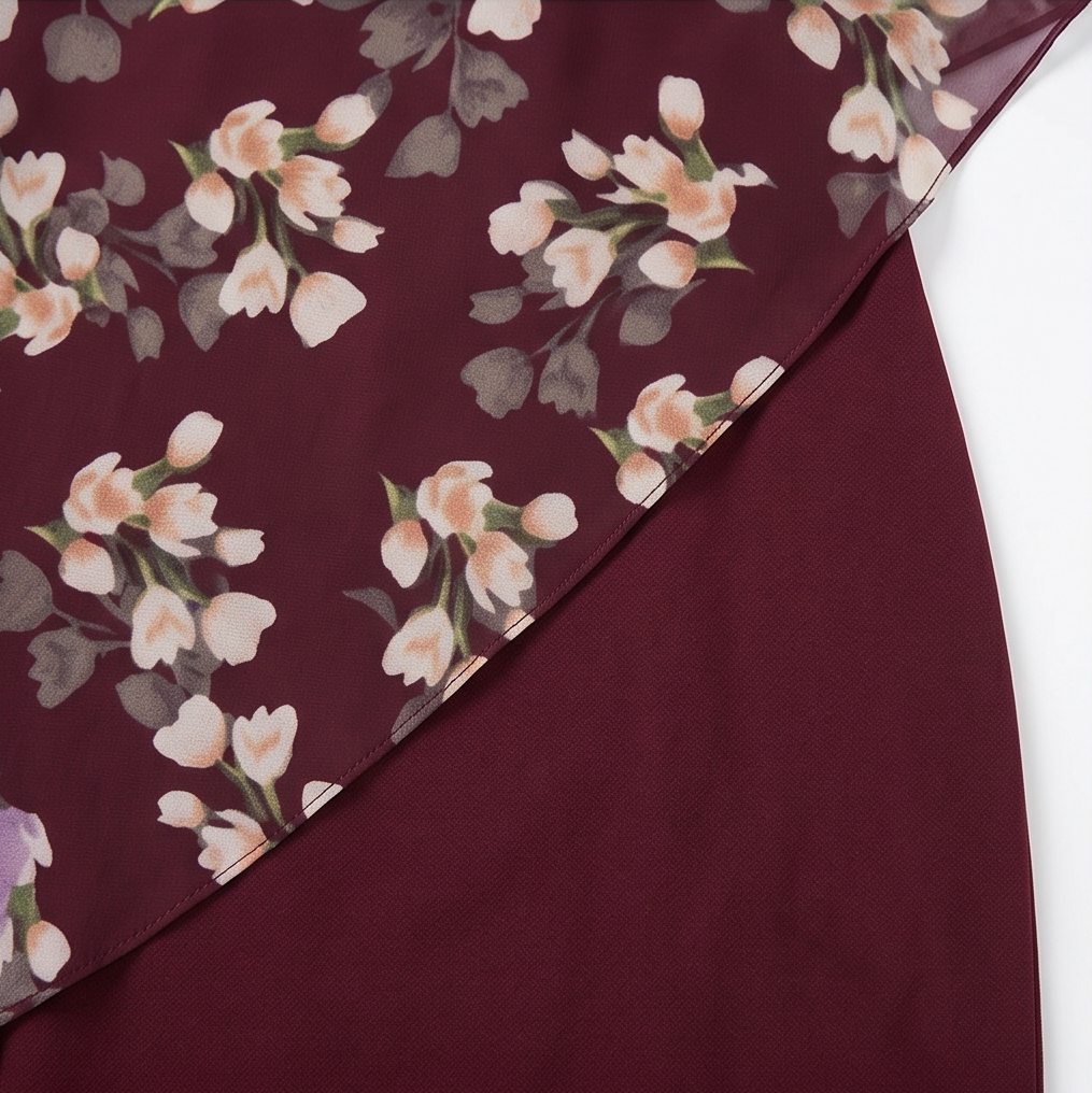 Florevia | Floral Cape Sheath Dress