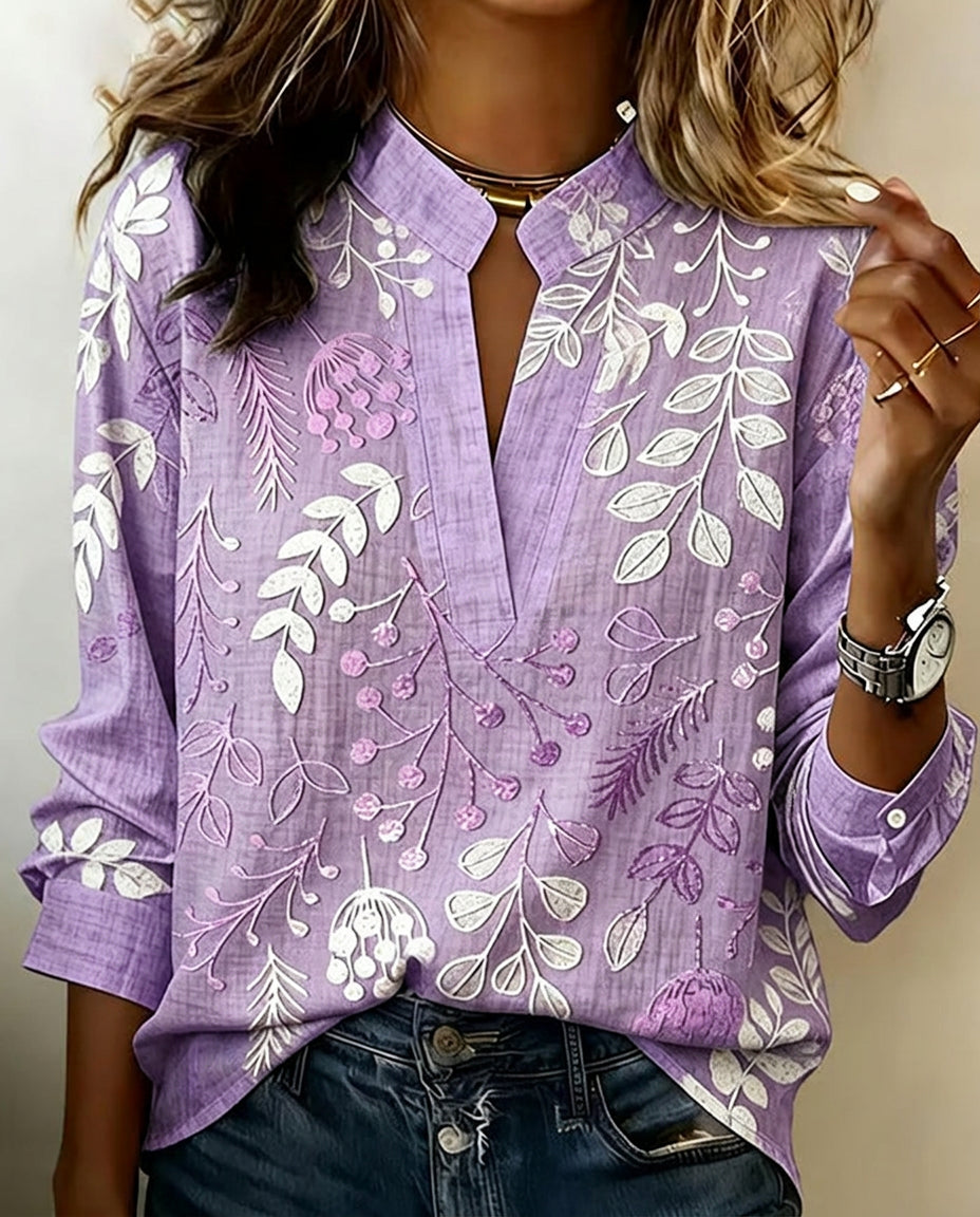Brielle | Floral V-Neck Blouse