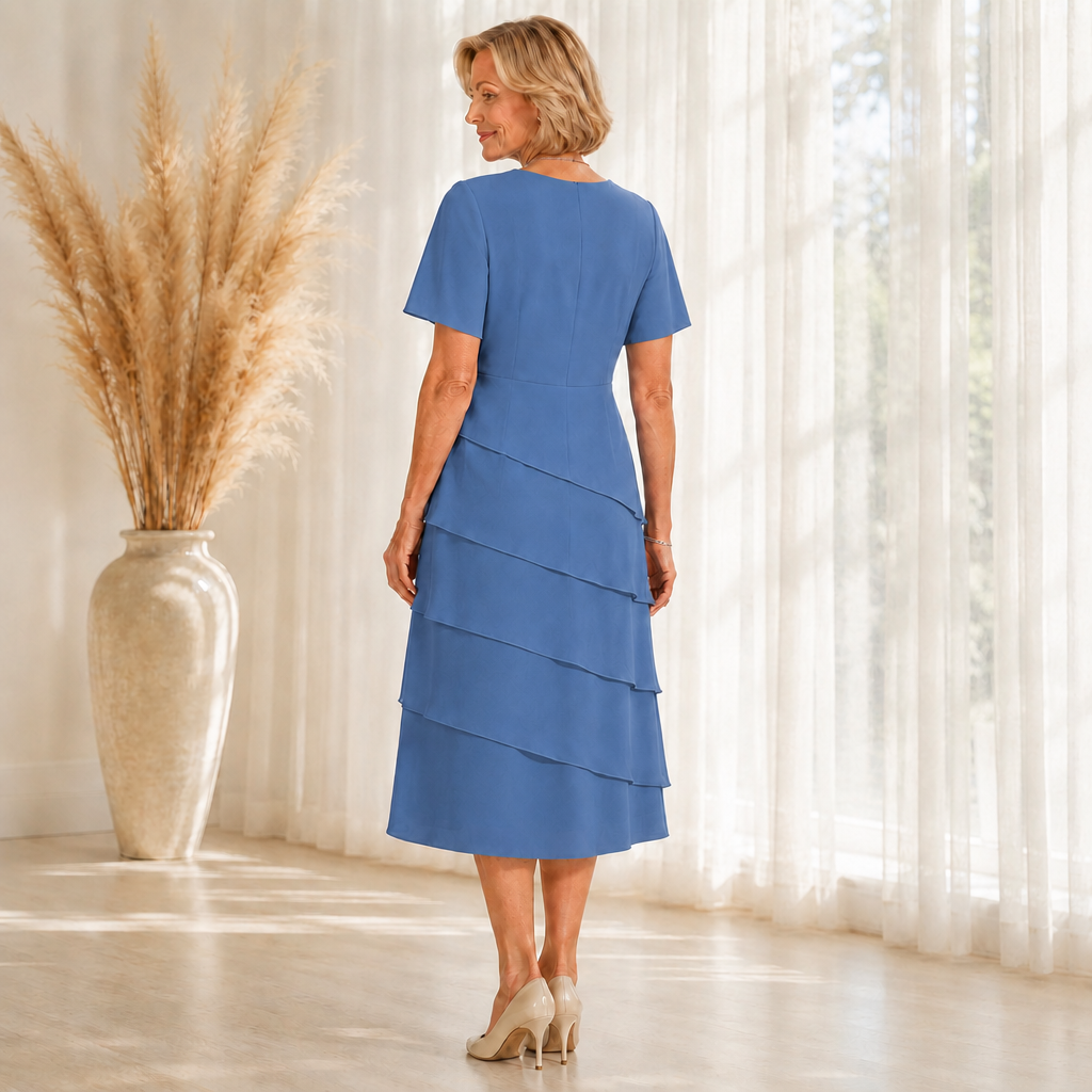 Florenza | Tiered Chiffon Midi Dress