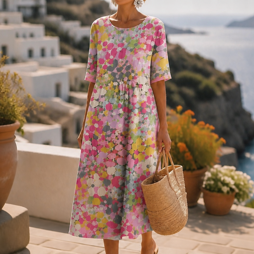 Isabelle | Breathable Sleeve Midi Dress