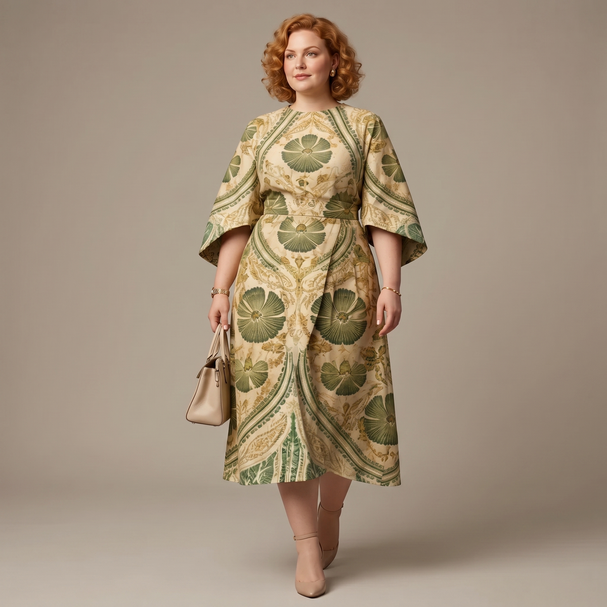Serenza | Vintage Tapestry Midi Dress