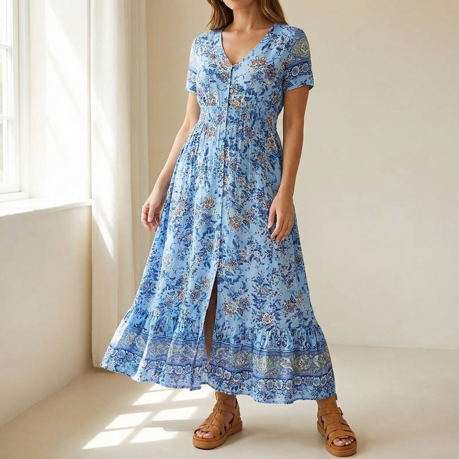 Floressa | Floral Smocked Maxi Dress