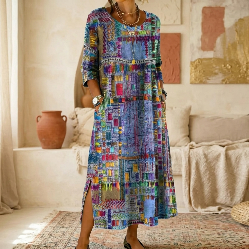 Tessara | Artisan Print Midi Dress