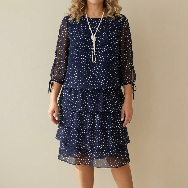 Florenne | Layered Polka Dot Dress