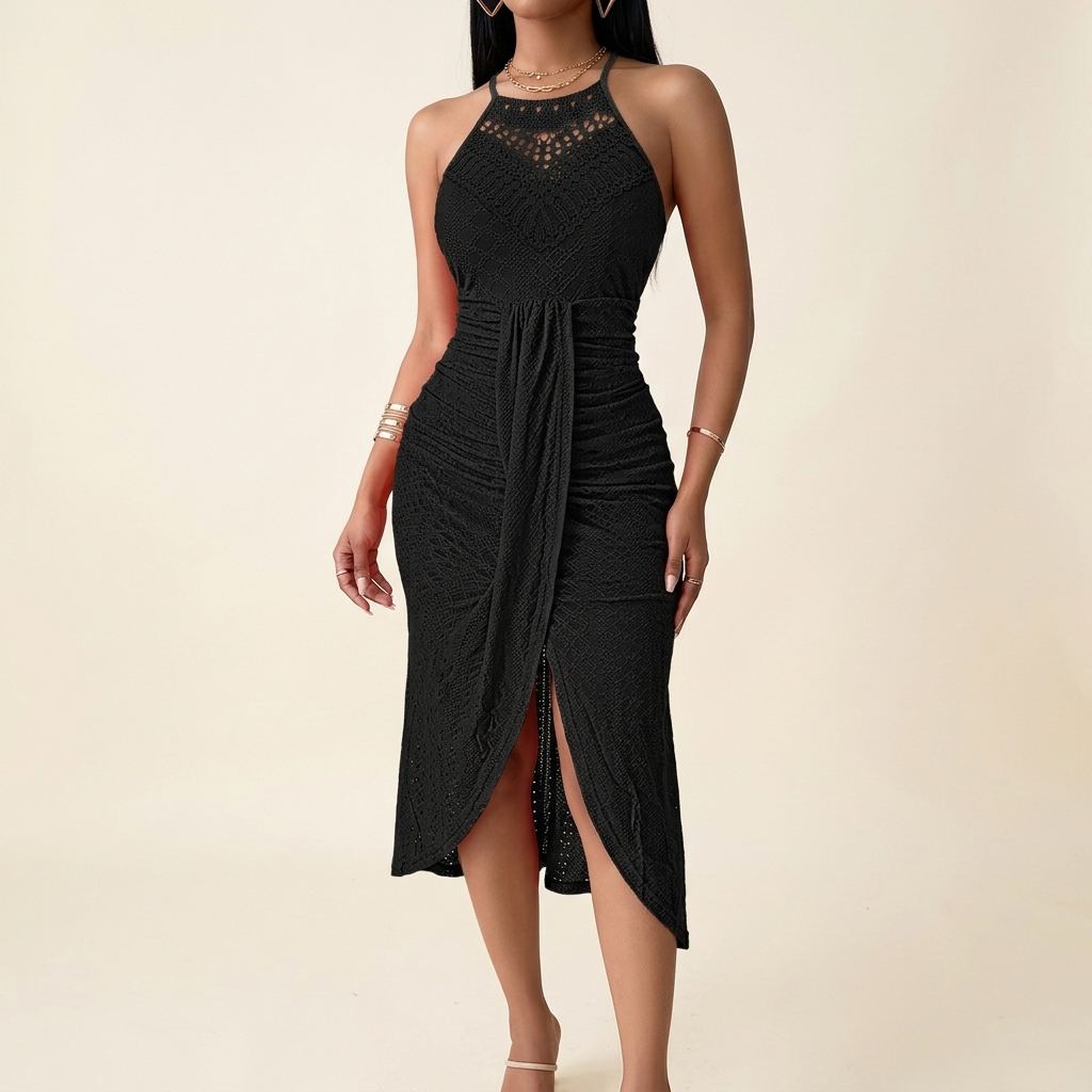 Vivara | Lace Halterneck Maxi Dress