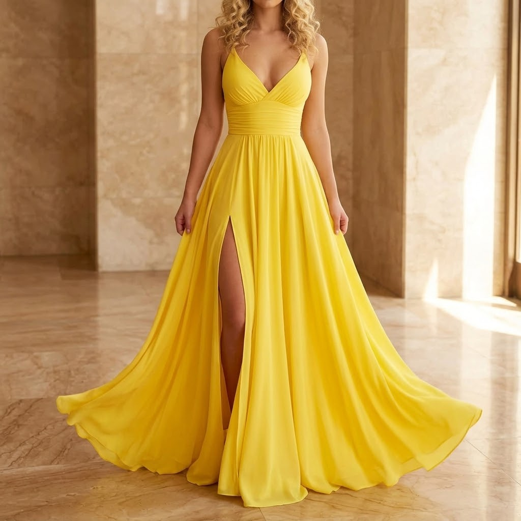 Florenza | V-Neck Slit Maxi Dress