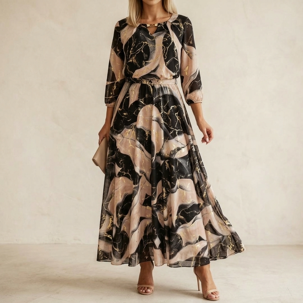Vivara | Marble Gold Maxi Dress