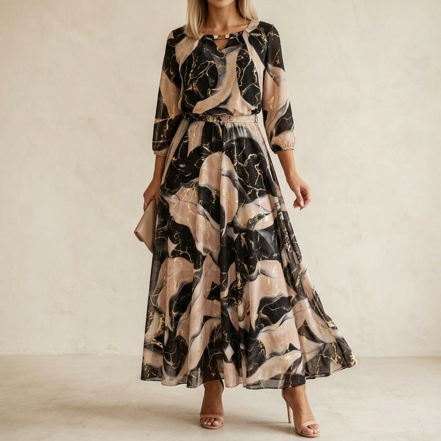 Vivara | Marble Gold Maxi Dress