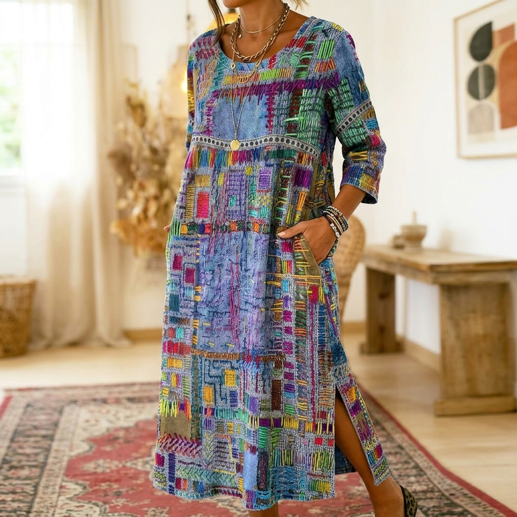 Tessara | Artisan Print Midi Dress