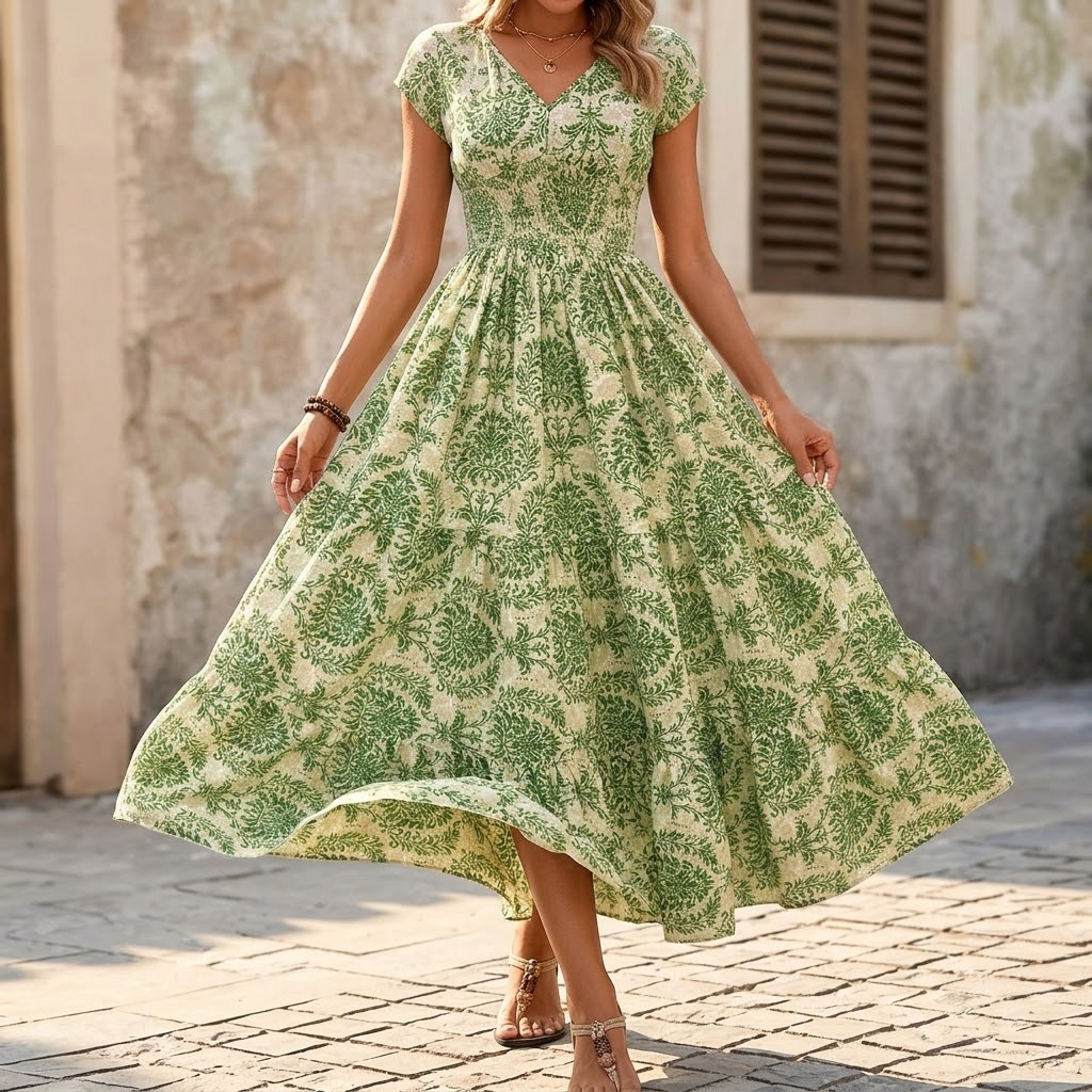 Florenza | Smocked Floral Maxi Dress