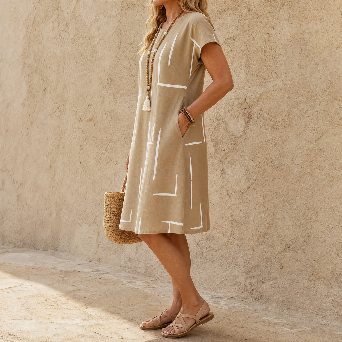 Elunara | Pocketed Dolman Dress