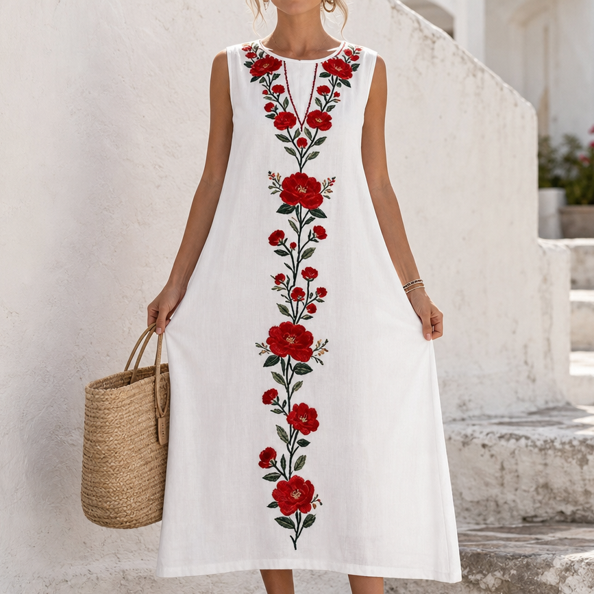 Vivienne | Embroidered Maxi Dress