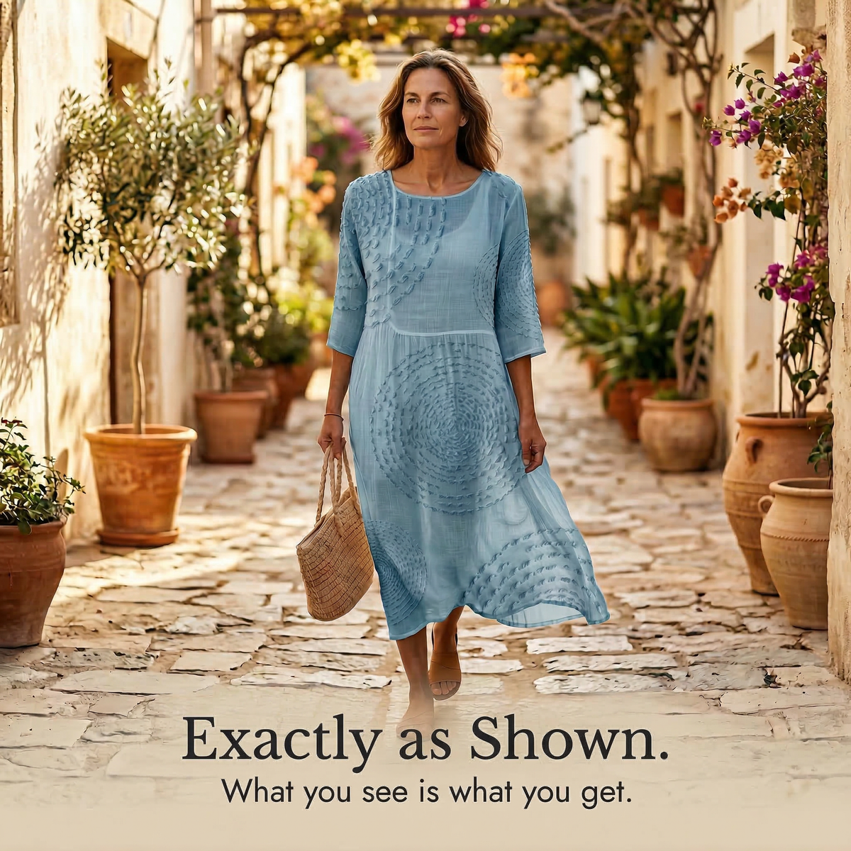 Tessara | Embossed Texture Midi Dress