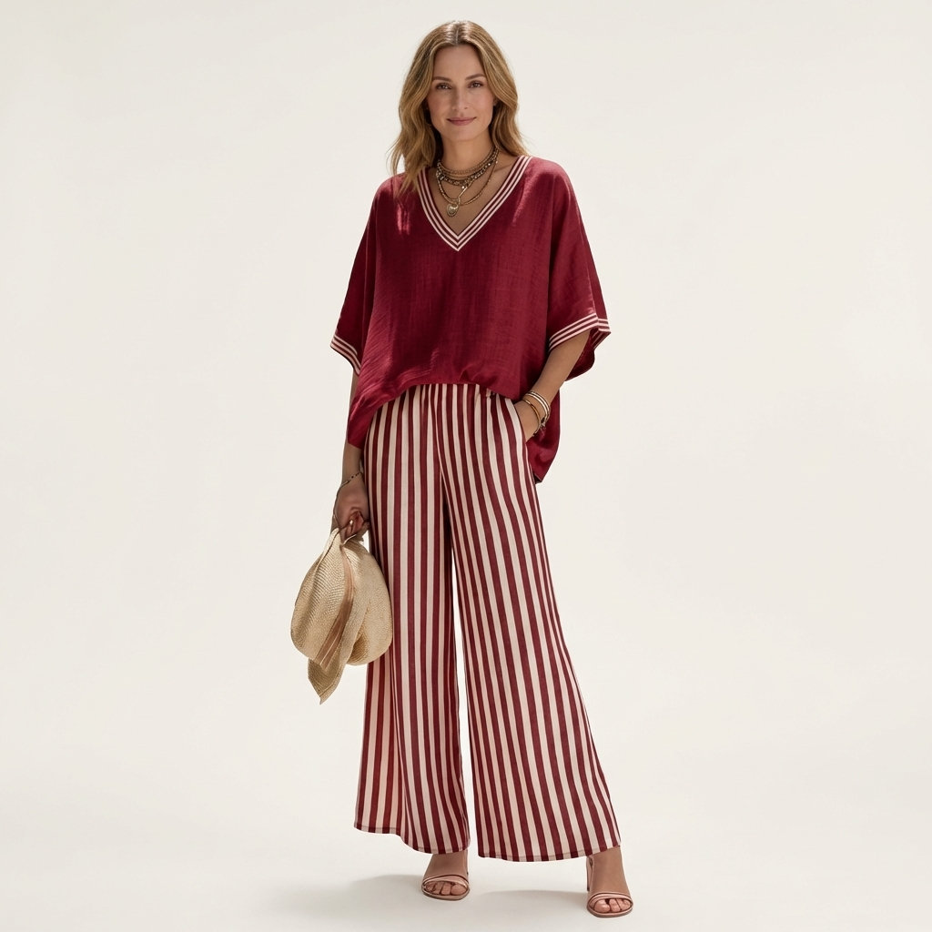 Juliana | Varsity Trim Two-Piece Set