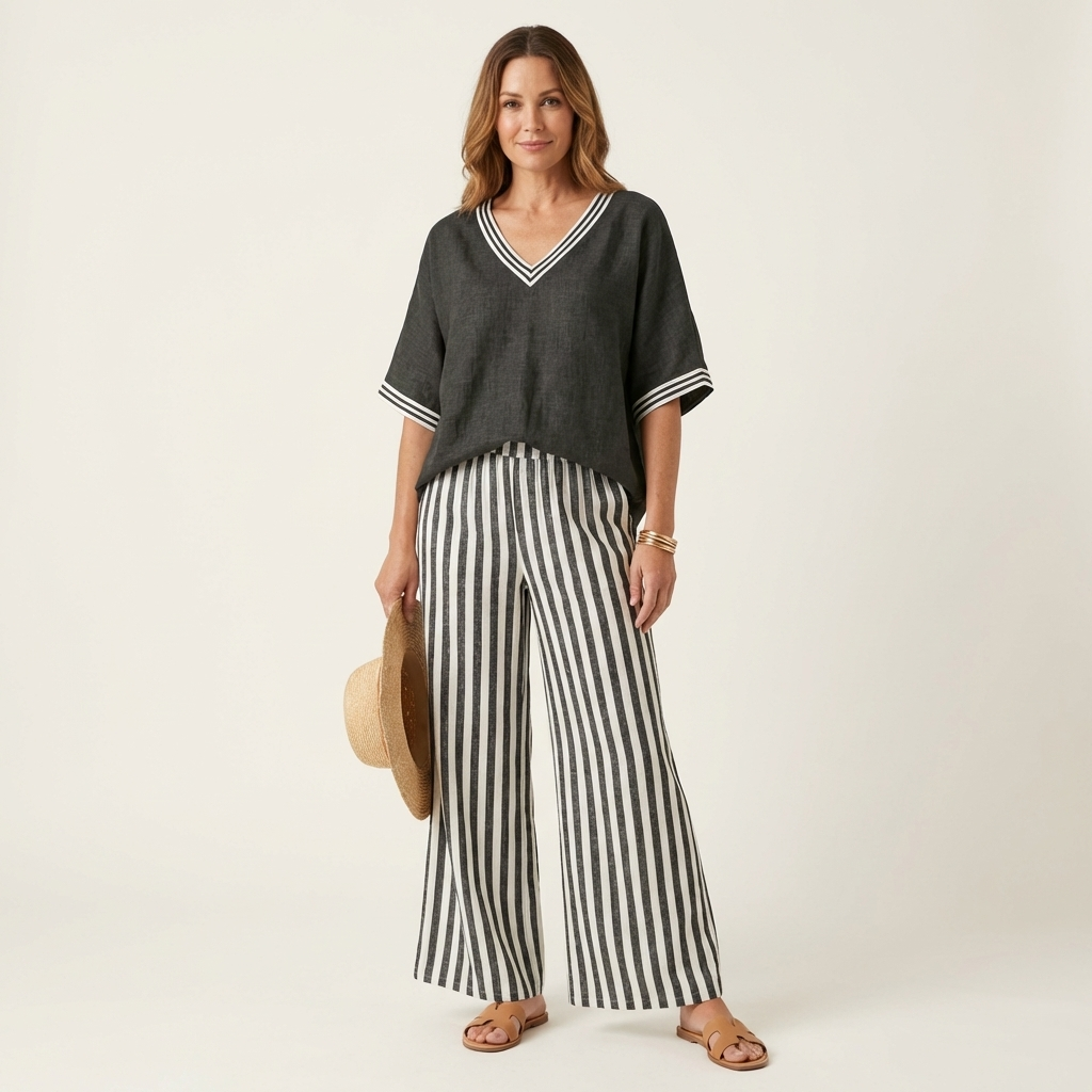 Juliana | Varsity Trim Two-Piece Set