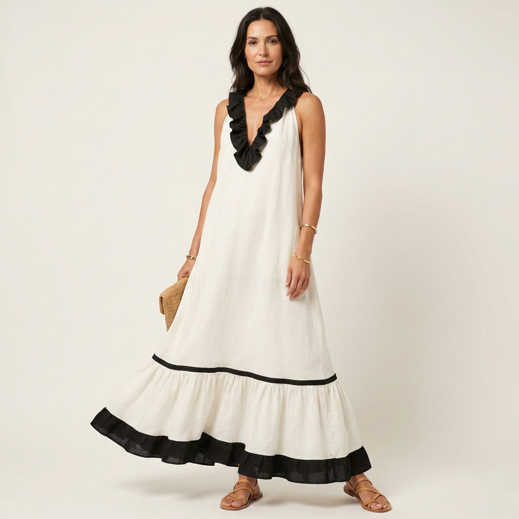 Mayline | Ruffle-Trim Maxi Dress
