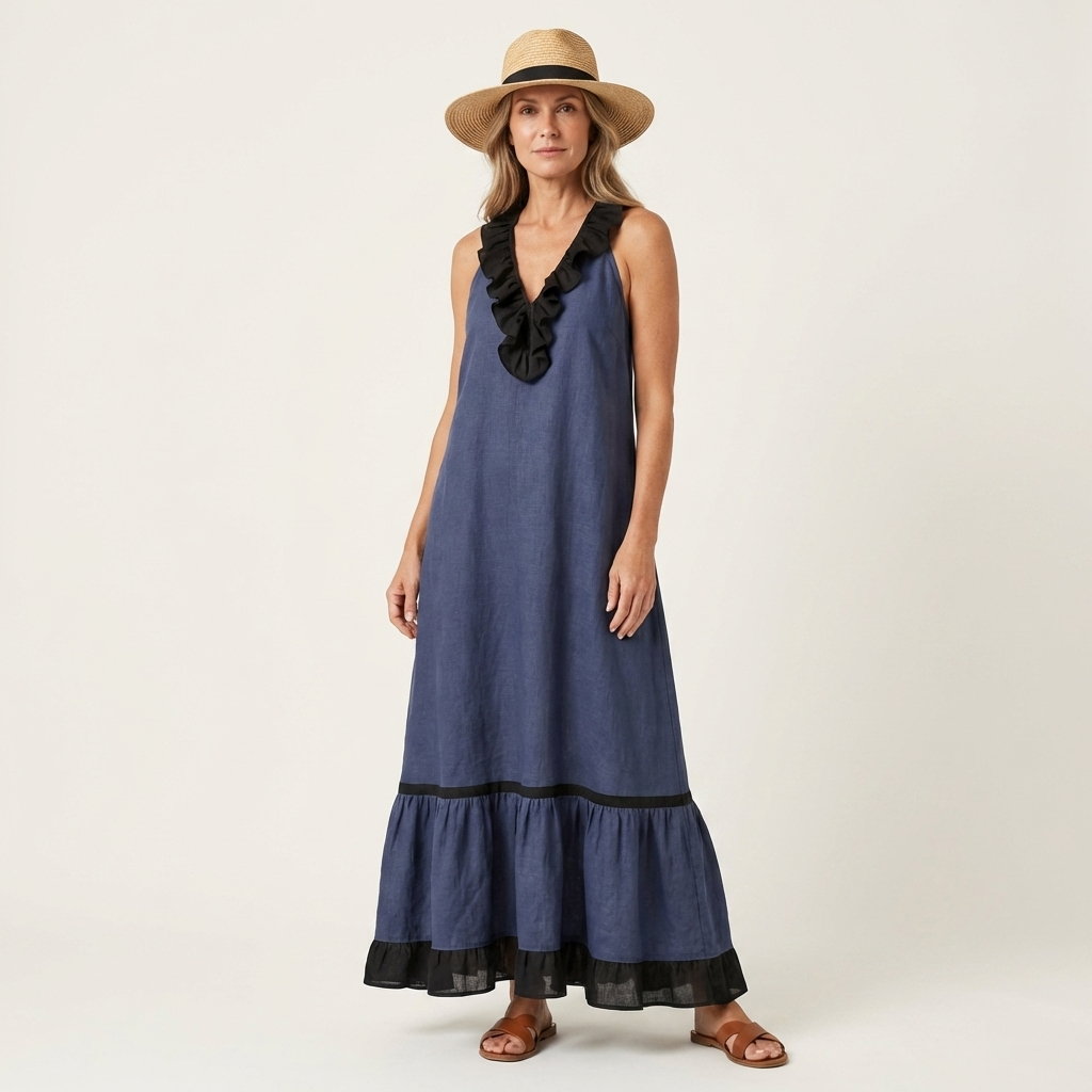 Mayline | Ruffle-Trim Maxi Dress