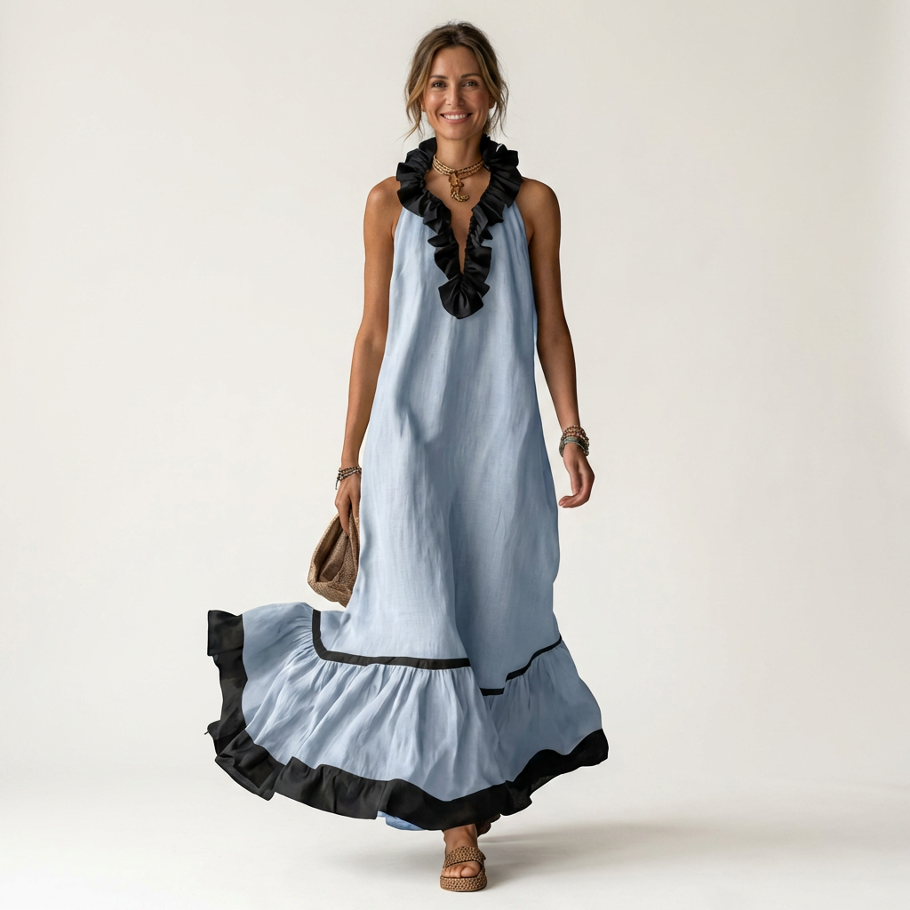 Mayline | Ruffle-Trim Maxi Dress