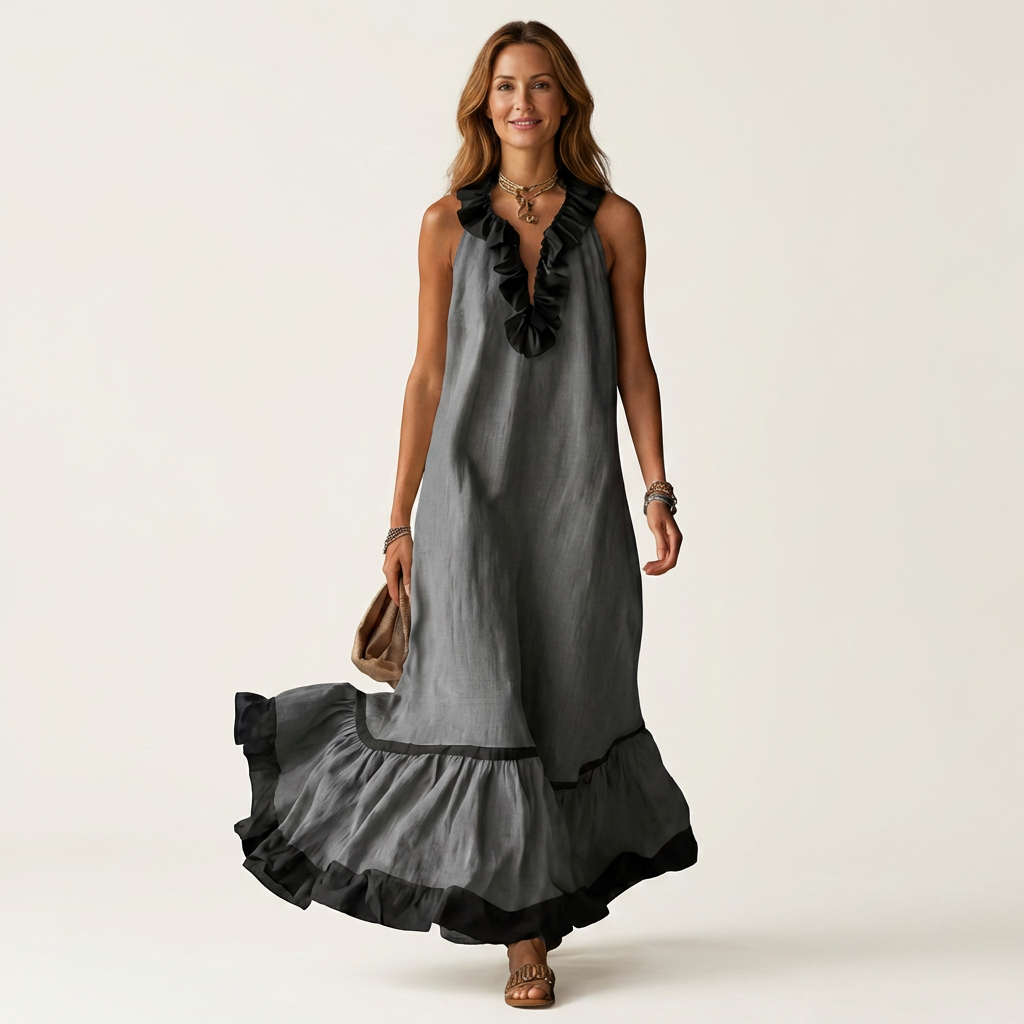 Mayline | Ruffle-Trim Maxi Dress