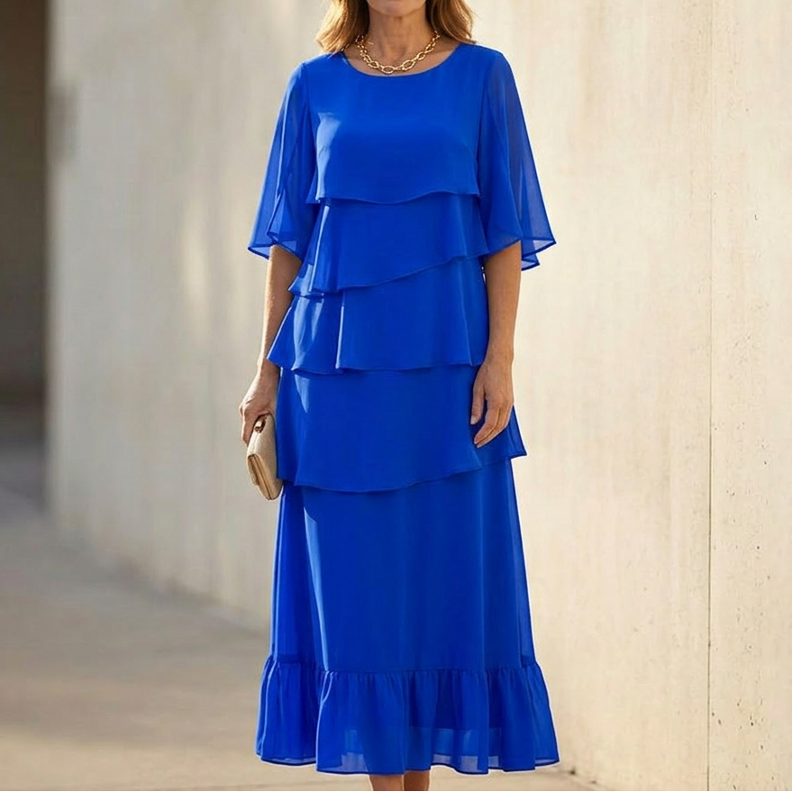 Florelle | Layered Ruffle Midi Dress
