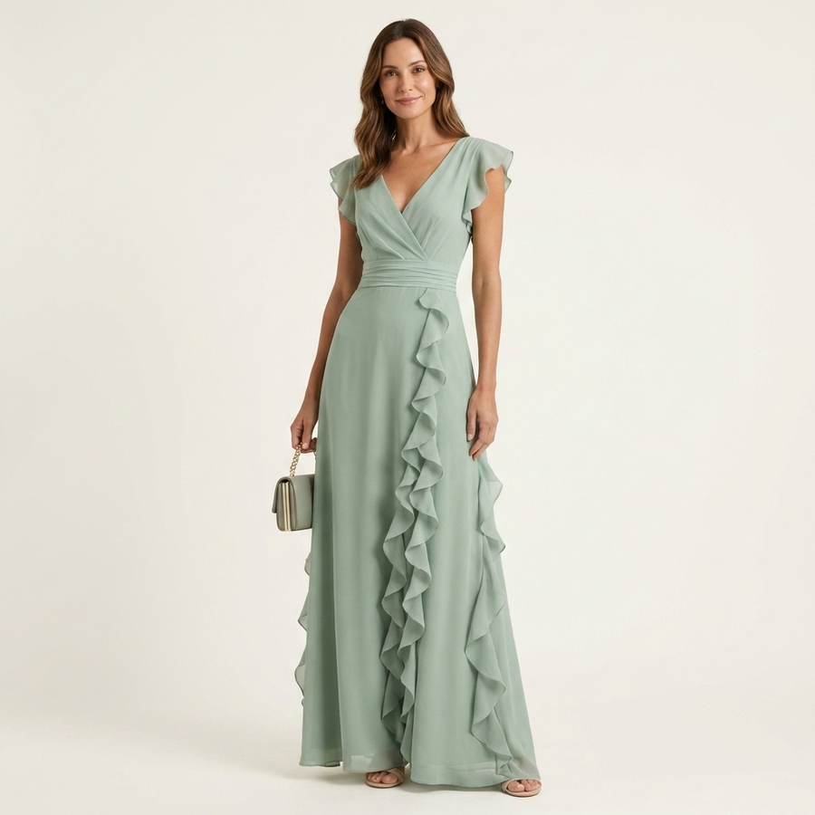 Nellyana | Cascading Ruffle Maxi Dress