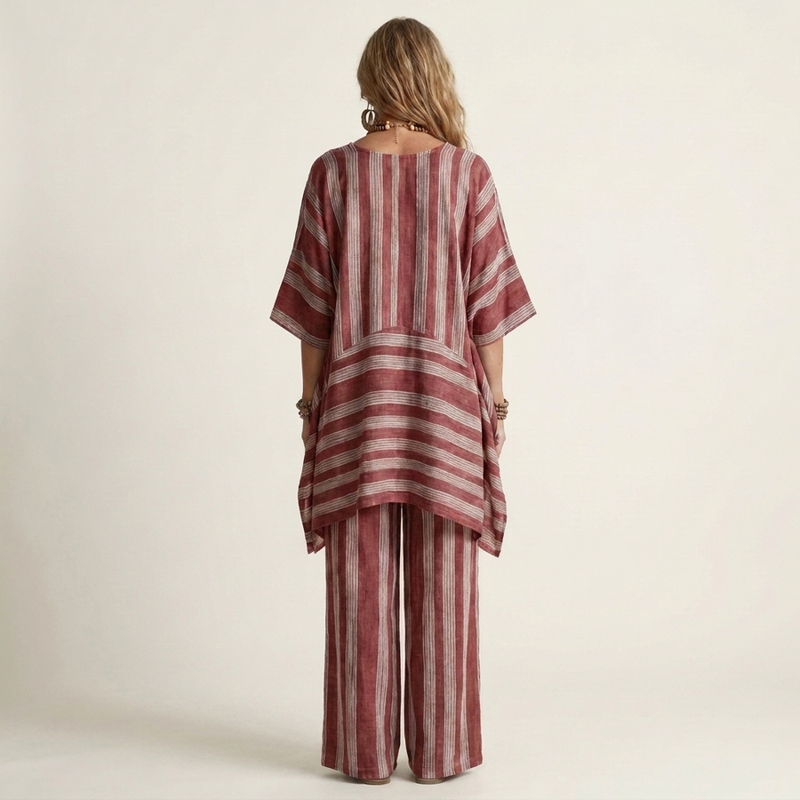 Kiara | Striped Linen Two-Piece Set