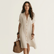 Nidalie | Cotton-Linen Shirt Dress