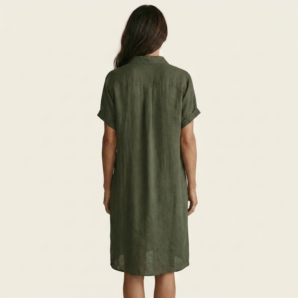 Nidalie | Cotton-Linen Shirt Dress