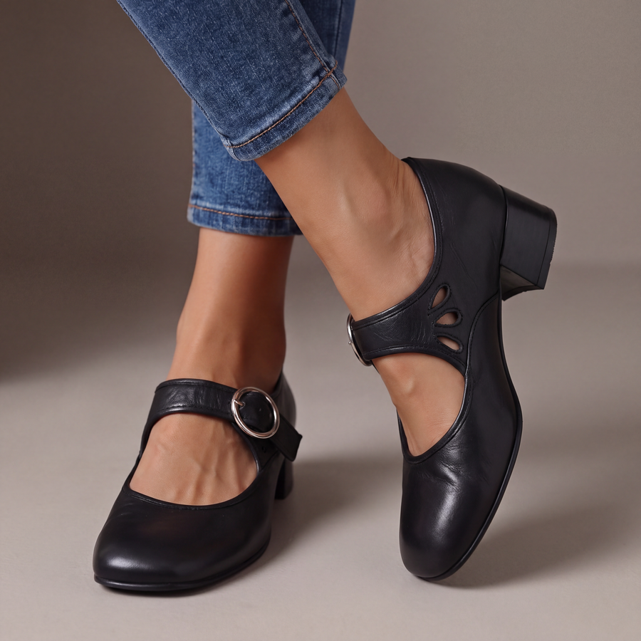Josephine | Leather Mary Jane Heels