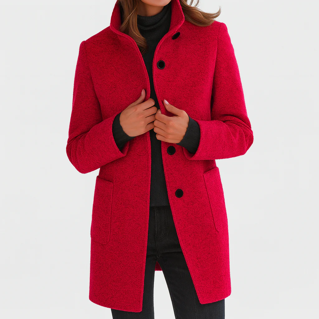 Eleonora | Button-Front Tailored Midi Coat