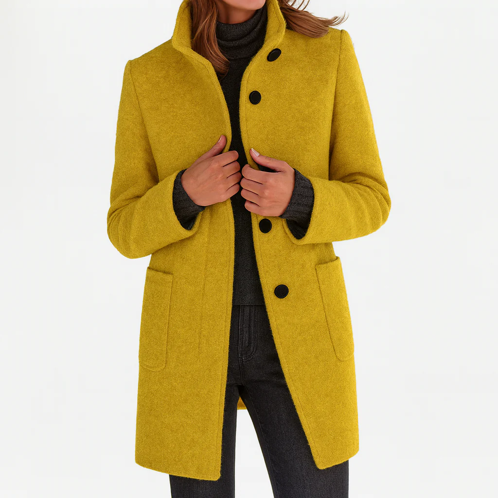 Eleonora | Button-Front Tailored Midi Coat