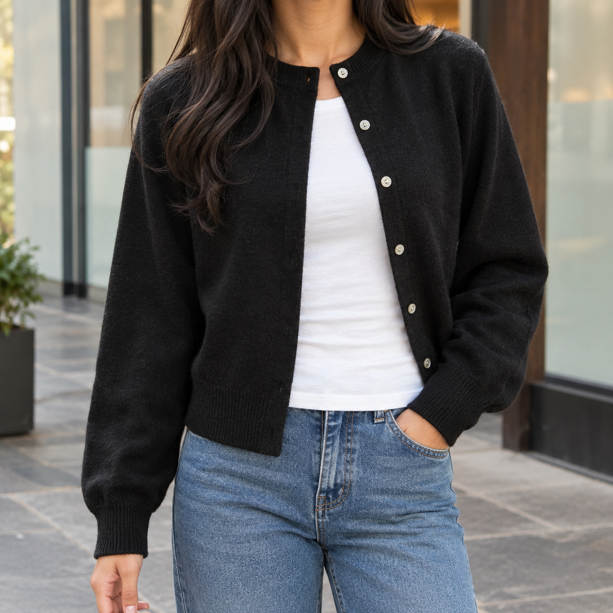 Eve | Round Neck Cardigan