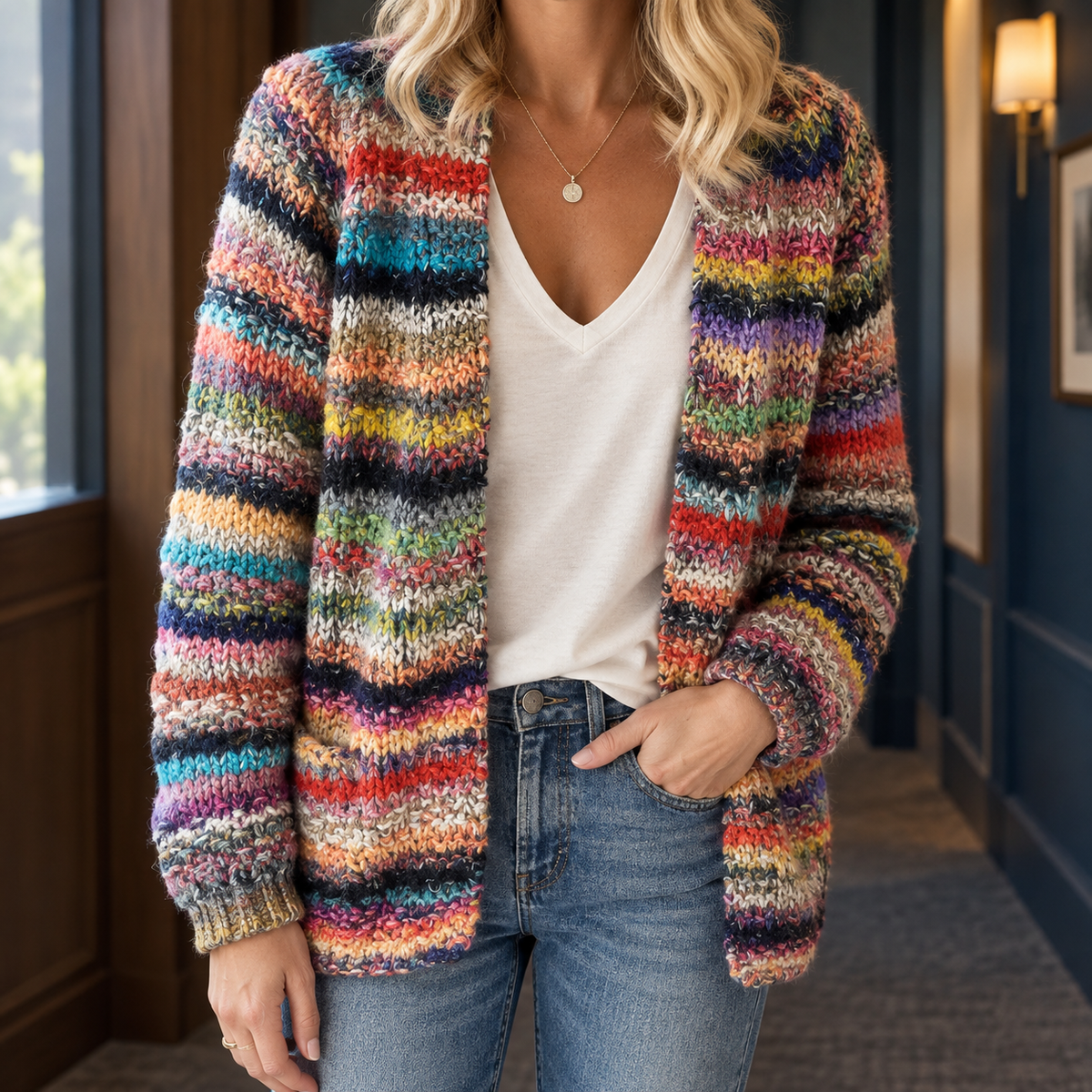 Stacey | Textured Open-Front Cardigan