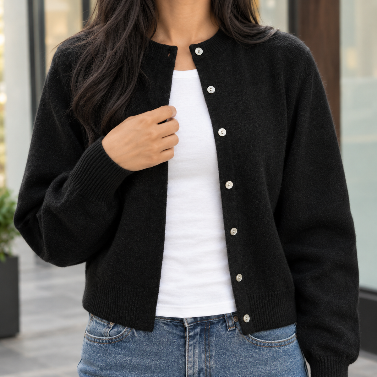 Eve | Round Neck Cardigan