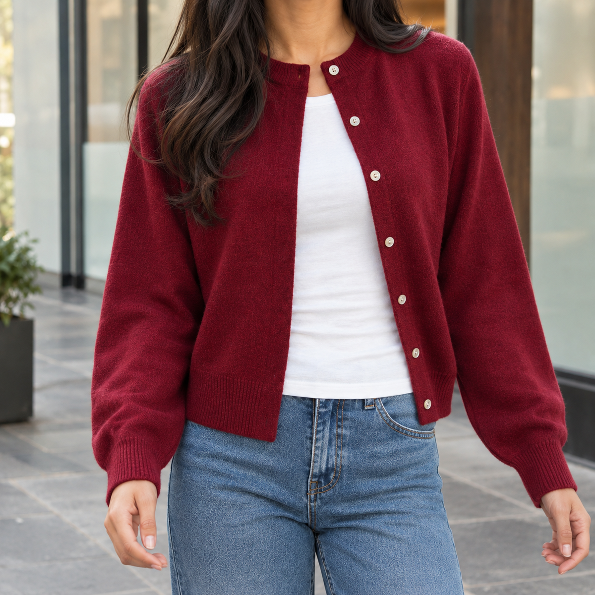 Eve | Round Neck Cardigan