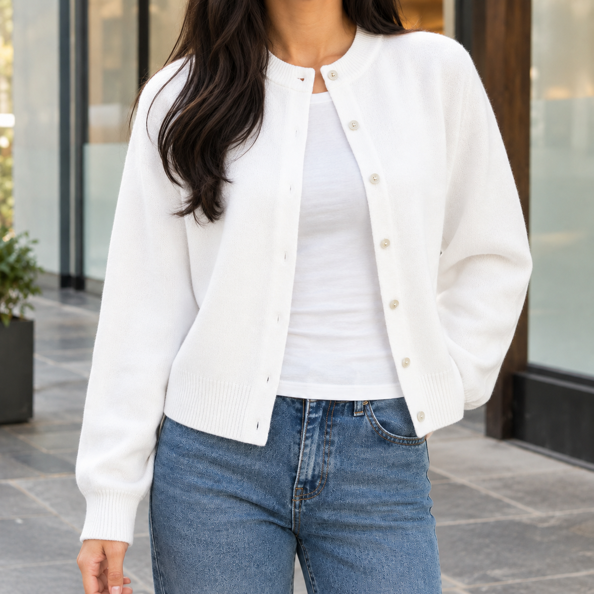 Eve | Round Neck Cardigan