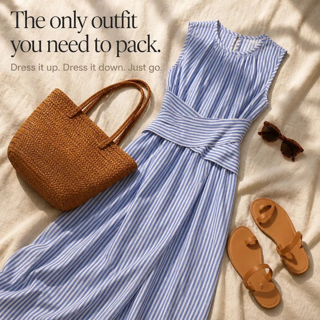 Marellé | Striped Wrap Maxi Dress