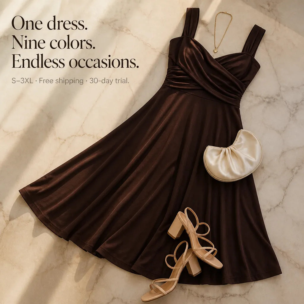Vellora | Ruched Sweetheart Midi Dress
